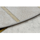 изключителен EMERALD килим 1015 кръг - блясък, мрамор, геометричен бутилка зелена / злато