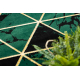 Ексклузивно EMERALD Тепих 1020 круг - гламур, стилски мермер, троуглови боца зелена / злато