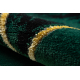 Αποκλειστικό EMERALD Χαλί 1020 κύκλος - αίγλη, κομψό μάρμαρο, τρίγωνα μπουκάλι πράσινο / χρυσός