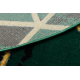 Dywan EMERALD ekskluzywny 1020 koło - glamour, stylowy marmur, trójkąty butelkowa zieleń / złoty