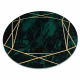 Tepih EMERALD exclusief 1022 krug - glamur, stilski mramor, geometrijski tamnozelene boje / zlato