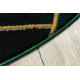 Koberec kulatý EMERALD výhradní 1022 glamour, stylový mramor, geometrický lahvově zelená / zlato