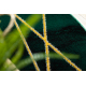 изключителен EMERALD килим 1022 кръг - блясък, мрамор, геометричен бутилка зелена / злато