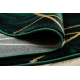 Kilimas EMERALD išskirtinis 1022 Apskritas kilimas - glamour, stilingas marmuras, geometrinis butelis žalias / auksas