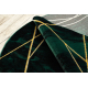 Exklusiv EMERALD Matta 1022 circle - glamour, snygg marble, geometriskflaska grön / guld