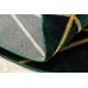 Ексклузивно EMERALD Тепих 1022 круг - гламур, стилски мермер, геометријски боца зелена / злато