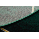 килим EMERALD ексклюзивний 1022 коло - гламур стильний Мармур, Геометричні пляшковий зелений / золото