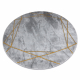 Tappeto EMERALD esclusivo 1022 cerchio - glamour, elegante Marmo, géométrique grigio / oro