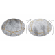 Matto EMERALD yksinomainen 1022 pyöreä - glamouria, tyylikäs marmori, geometrinen harmaa / kulta-