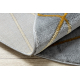 Preproga EMERALD ekskluzivno 1022 krog - glamour, stilski marmorja, geometrijski siva / zlato