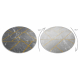 Ексклузивно EMERALD Тепих 1012 круг - гламур, стилски мермер, геометријски сива / злато