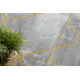 Ексклузивно EMERALD Тепих 1012 круг - гламур, стилски мермер, геометријски сива / злато
