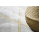 Preproga EMERALD ekskluzivno 1012 krog - glamour, stilski marmorja, geometrijski siva / zlato