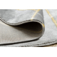 Koberec kulatý EMERALD výhradní 1012 glamour, stylový mramor, geometrický šedá / zlato