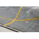 Preproga EMERALD ekskluzivno 1012 krog - glamour, stilski marmorja, geometrijski siva / zlato