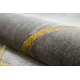 Tappeto EMERALD esclusivo 1012 cerchio - glamour, elegante Marmo, géométrique grigio / oro