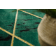 Exclusive EMERALD Carpet 1012 circle - glamour, stylish marble, geometric bottle green / gold