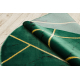 Tæppe EMERALD eksklusiv 1012 cirkel - glamour, stilfuld marmor, geometrisk flaske grøn / guld