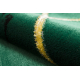 Vaip EMERALD eksklusiivne 1012 ring - glamour, stiilne marmor, geomeetriline pudel roheline / kullast