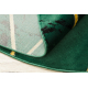 Eksklusiv EMERALD Teppe 1012 sirkel - glamour, stilig marmor, geometriske flaske grønn / gull