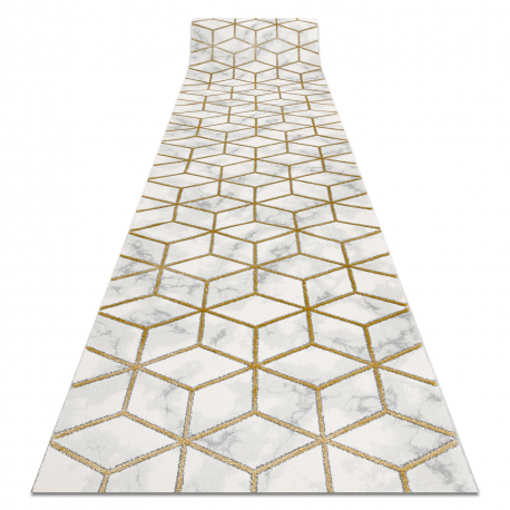 Exclusive EMERALD Runner 1014 glamour, stylish cube cream / gold
