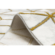 Kizárólagos EMERALD futó szőnyeg 1014 glamour, elegáns kocka krém / arany