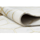 kilimų bėgikas EMERALD išskirtinis 1014 glamour, stilingas kubas kremas / auksas
