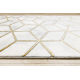 Kizárólagos EMERALD futó szőnyeg 1014 glamour, elegáns kocka krém / arany