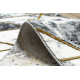 Tæppeløber EMERALD eksklusiv 1020 glamour, stilfuld marmor, trekanter sort / guld