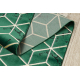 Chodnik EMERALD ekskluzywny 1014 glamour, stylowy kostka butelkowa zieleń / złoty