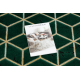 Chodnik EMERALD ekskluzywny 1014 glamour, stylowy kostka butelkowa zieleń / złoty