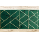 Eksklusiv EMERALD Løper 1012 glamour, stilig marmor, geometriske flaske grønn / gull