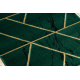 Alfombra de pasillo EMERALD exclusivo 1012 glamour, elegante mármol, geométrico botella verde / oro