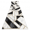 Chodnik EMERALD ekskluzywny 1015 glamour, stylowy marmur, geometryczny czarny / złoty