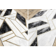 Килим EMERALD ексклюзивний 1015 гламур стильний Мармур, Геометричні пляшковий білий / золото