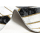 Tæppeløber EMERALD eksklusiv 1015 glamour, stilfuld marmor, geometrisk sort / guld