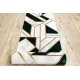 Alfombra de pasillo EMERALD exclusivo 1015 glamour, elegante mármol, geométrico botella verde / oro