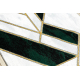 Passatoia EMERALD esclusivo 1015 glamour, elegante Marmo, géométrique verde bottiglia / oro