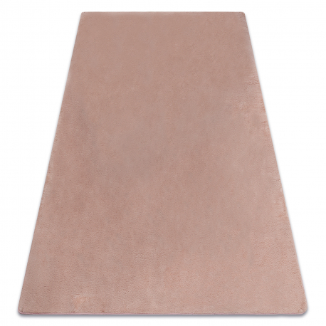 Šiuolaikinis skalbimo kilimas POSH pliušinis, storas neslystantis smėlio rožinis