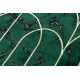 Tæppeløber EMERALD eksklusiv 1016 glamour, stilfuld art deco, marmor flaske grøn / guld