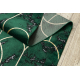 Tæppeløber EMERALD eksklusiv 1016 glamour, stilfuld art deco, marmor flaske grøn / guld