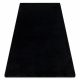 POSH tapete de lavagem moderno shaggy, de pelúcia, espesso e antiderrapante, preto