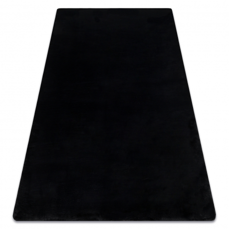 Moderne vasketeppe POSH shaggy, plysj, thick antiskli svart