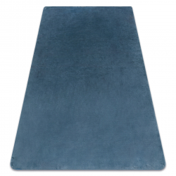 Модерен перален килим POSH shaggy, плюшен, дебел антихлъзгащ, син
