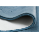 Modern tvättmatta POSH shaggy, plysch, mycket tjock halkskydd blå