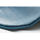 Σύγχρονο χαλί πλύσης POSH δασύτριχος, βελούδινο, παχύ αντιολισθητικό μπλε
