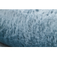 POSH tapete de lavagem moderno shaggy, de pelúcia, espesso e antiderrapante, azul