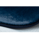 POSH tapete de lavagem moderno shaggy, de pelúcia, espesso e antiderrapante, azul escuro