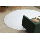 Modern washing carpet POSH circle shaggy, plush, thick anti-slip ivory