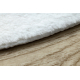 Modern washing carpet POSH circle shaggy, plush, thick anti-slip ivory
